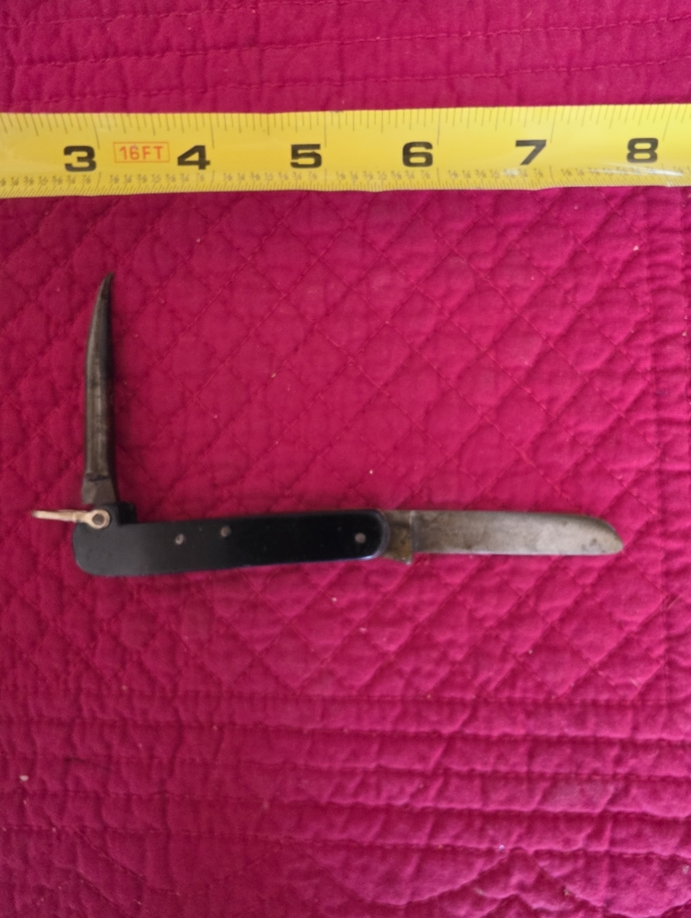 Vintage Sheffield Girl Guide Multi-Tool Pocketknife Dark Blue Handle Collectible